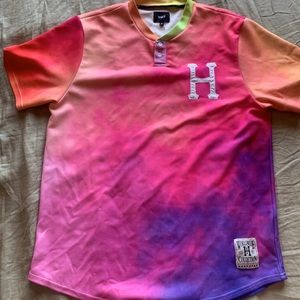 HUF Worldwide Very limited tie dye polo jersey XL